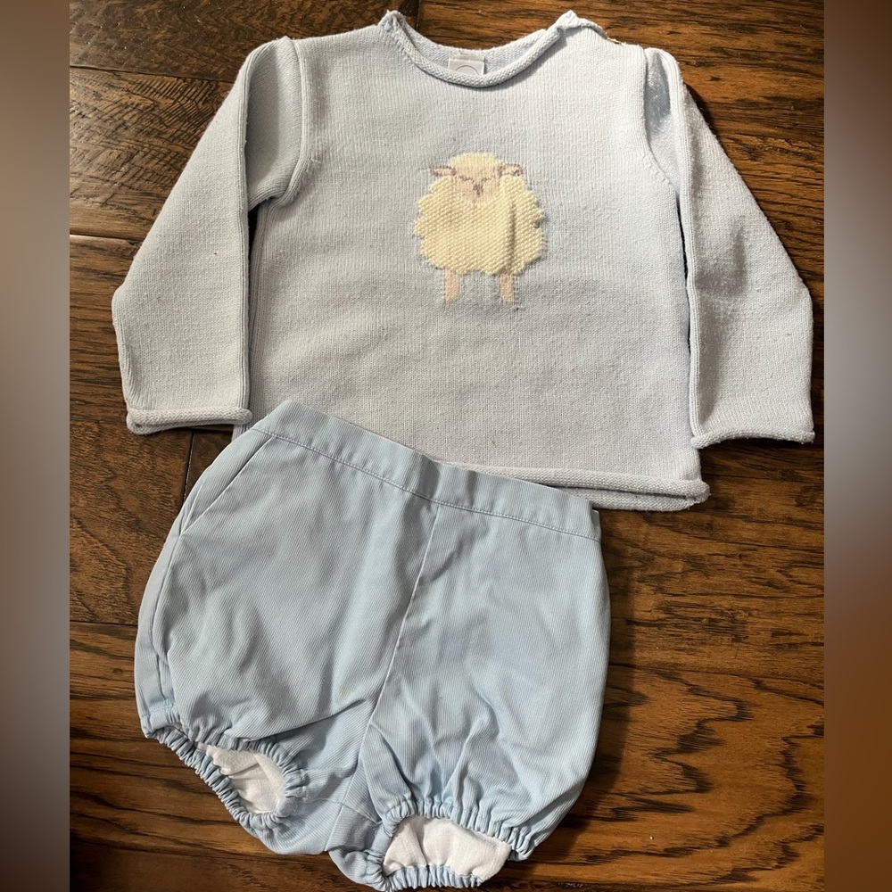 Pepa &co sheep sweater and matching bloomers